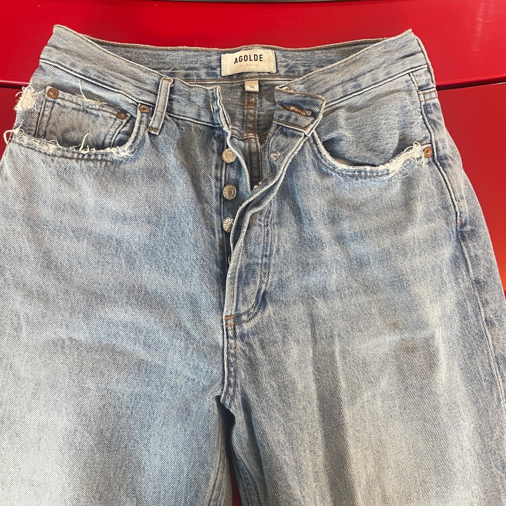 Agolde Blue Relaxed Jeans Versatile Style